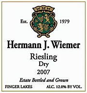 Hermann J. Wiemer - Riesling Dry Finger Lakes NV